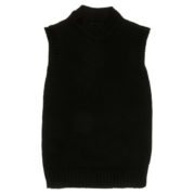 Детский вязаный жилет черный